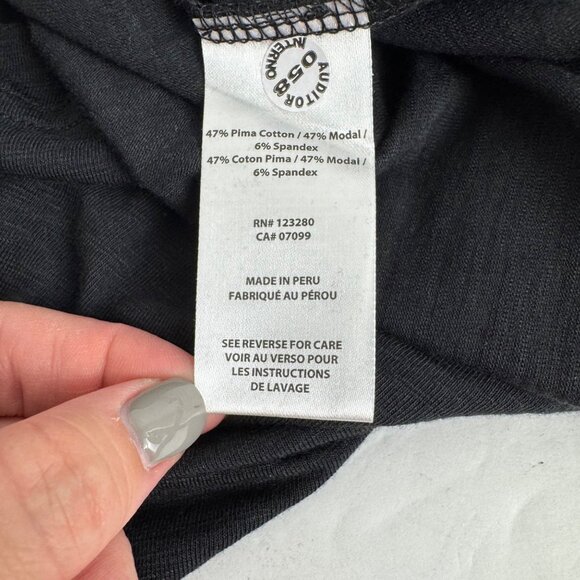 Travis Mathew Black Cloud Tee Pima Cotton Black V Neck T Shirt Large Classic EUC - Picture 8 of 12